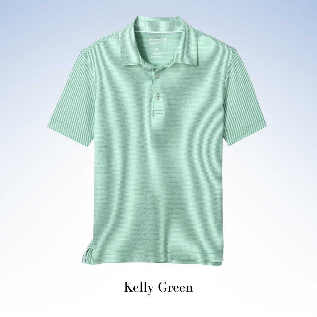 JOHNNIE-O PERFORMANCE JERSEY JR. POLO - LYNDONN STRIPE